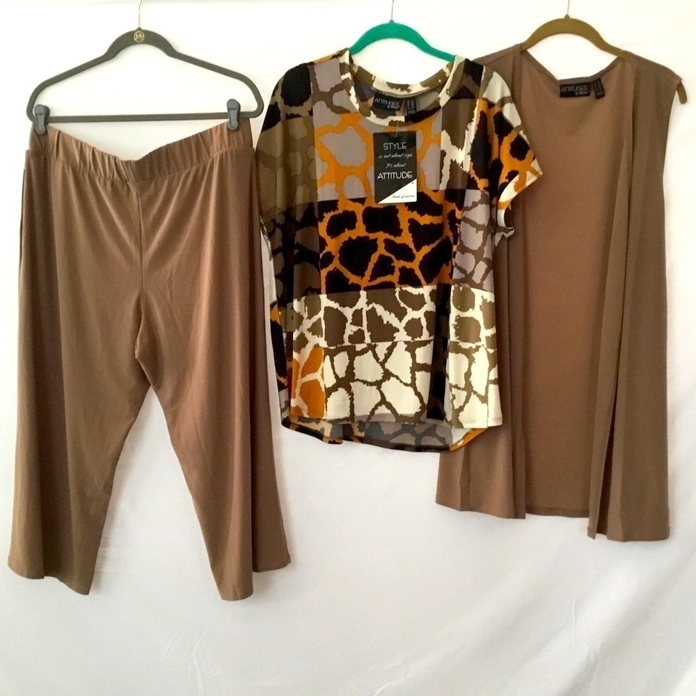 Attitudes by Renee Global Illusion 3 Piece Set - Cocoa Giraffe LP Brand New